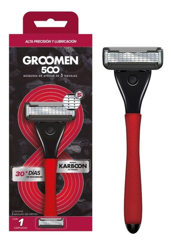 Groomen 500, Rastrillo Con Cinco(5) Cuchillas Con Nanotecnol