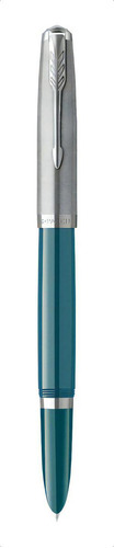 Design de cores de tinta de caneta Parker 51: preto e azul, cor exterior azul-petróleo