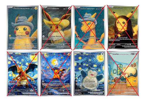 Tarjeta Pikachu Van Gogh Tcg Diy Museo Pokemon Snorlax Evee