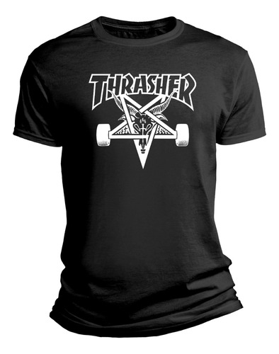 Playera Thrasher Skategoat 666 Pentagrama Skater