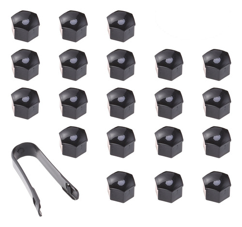 Juego De 21 Fundas Hexagonales Negras Para Tuercas De Rueda,