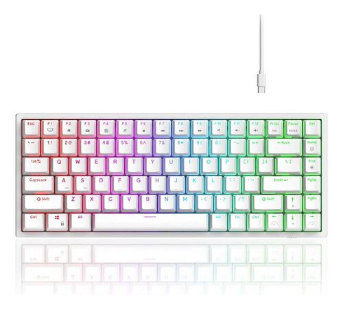 Rk Royal Kludge Rk84 Wired Rgb 75% Hot Swappable Mechanical.