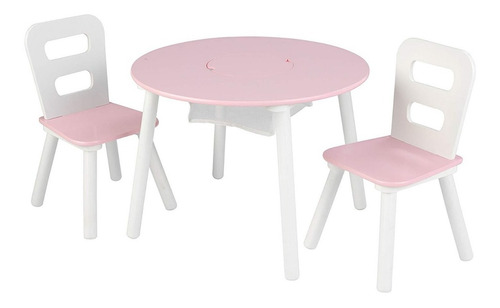 Mesita Mesa Redonda Con 2 Sillas Niña Infantil Kidkraft Msi