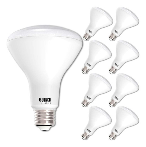 Paquete De 8 Bombillas Led Br30 11 W = 65 W, 5000 K Luz...