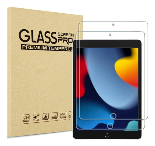 Pack 2 Mica Cristal Templado iPad 9/8/7 10.2  2021/2020/2019