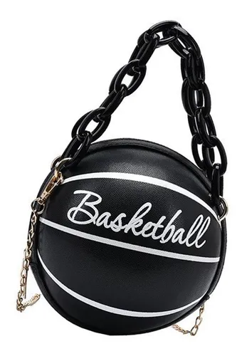 Bolso De Baloncesto Para Mujer Cuero Redondo Gr fico Con Cuotas