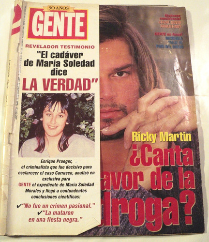 Revista Gente Maria Soledad - Ricky Martin - Luis Miguel 