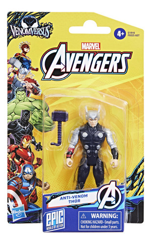 Figura De Acción Marvel Avengers Epic World Of Action Venomversus Anti-venom Thor