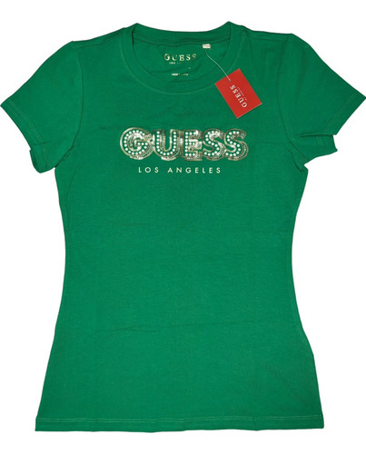 Playera Guess Original De Dama Talla S Color Verde.