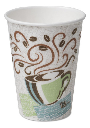 2 Set- Dixie Hot Cups, Papel, 12oz, Diseño Coffee Dreams,