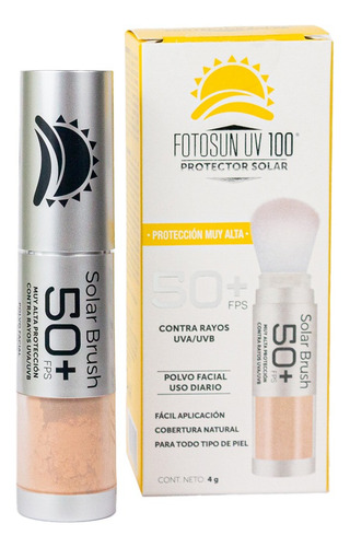 Protector Solar En Polvo Con Brocha Fotosun Fps 50+ 3 Pack
