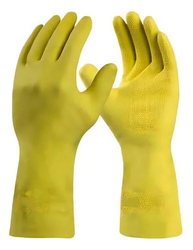 Luva Látex Silver Grip Amarela Danny G - Antibacteriana
