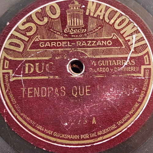 Pasta Carlos Gardel 4 Guitarras 18075 Disco Nacional C567