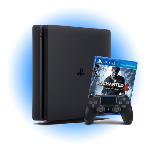 Playstation Ps4 Slim 500gb + Uncharted 4 Garantia De 1 Ano