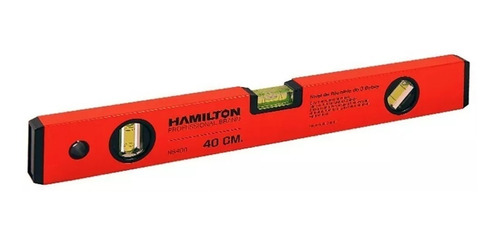 Nivel De Mano De Aluminio 40cm Imantado 3 Got Hamilton Ns600