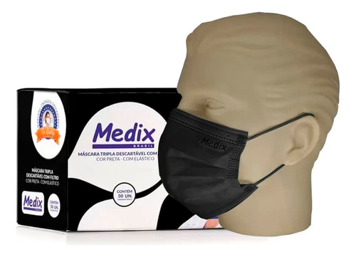 Máscara Tripla Com Filtro E Elástico Medix 500 Unidades