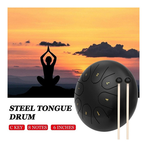 Hang Drum Hand Pan Drum Octo Steel Drum Con Palos