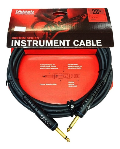 Cable Daddario Pw-g-20 Custom Series Plug - Plug 6 Metros