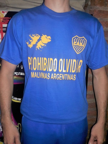 Remera Boca Juniors Islas Malvinas Prohibido Olvidar