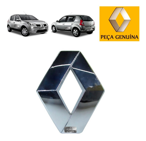 Emblema Dianteiro Renault Sandero 2008 A 2014 628903073r