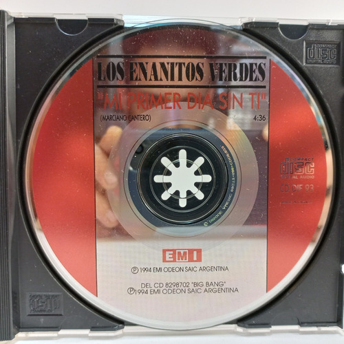 Los Enanitos Verdes - Mi Primer Dia Sin Ti - Cd Single - Ex