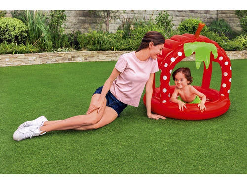 Imagen 3 de 9 de Pileta Inflable Con Techo Bestway 52387 Frutilla 26 Lt