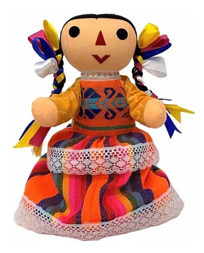 Muñeca Trapo Maria Lele Queretana Artesanal 28 Cm Mexicana