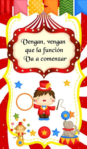 Invitación Digital Animada Con Temática De  Circo