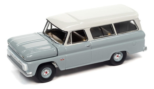 1966 Chevrolet Suburban Gris 1:64 Auto World