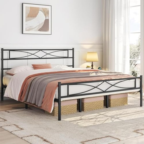 Bed Frame King Size Negra Yaheetech