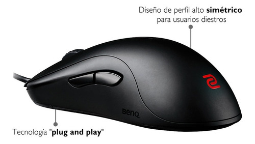 Imagen 3 de 5 de Mouse Gamer Benq Zowie Za12-b Para Esports