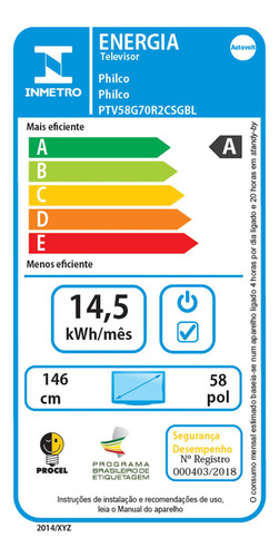 Smart Tv 58 Philco 4k Ptv58g70r2csgbl Roku Tv Led Dolby Aud