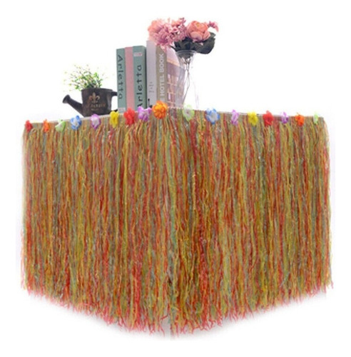 .. Diy Falda De Mesa Hawaiana For Decoración De Fiestas