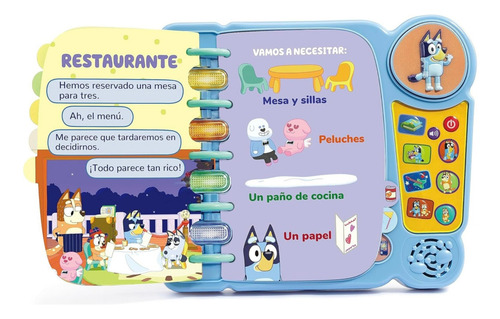 Libro De Juegos Electrónico De Bluey Vtech Español Azul Claro