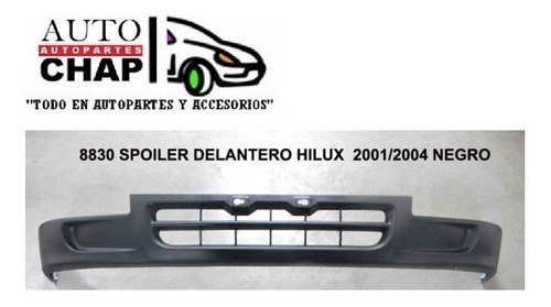 Spoiler Delantero Toyota Hilux 2001 2002 2003 2004 Negro