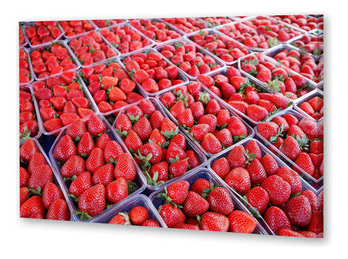Cuadro 16x24cm Frutillas Strawberry Fruta Delicia Roja P5