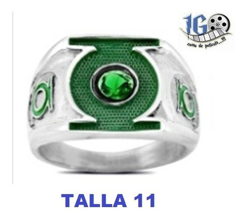 Anillo Triple Logo Linterna Verde Varias Tallas