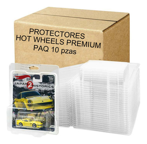 Set 10 Protectores Hot Wheels Premium 1/64 