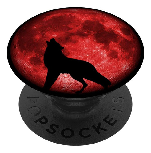 Howling Wolf Red Moon Popsockets - Agarre Y Soporte Para Tel