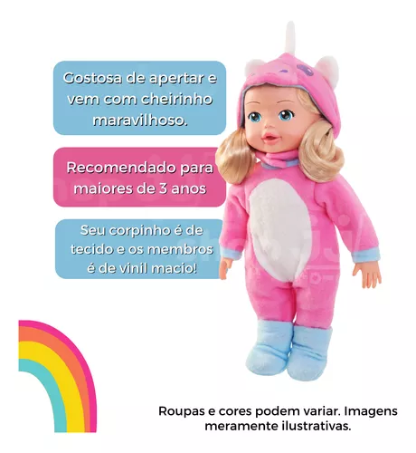 Roupinha Roupa para Boneca Bebê com Touca Brinquedo Criança