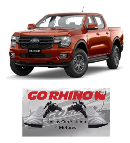Estribos Eléctricos Go Rhino Ford Ranger 2023/2024 4 Puertas