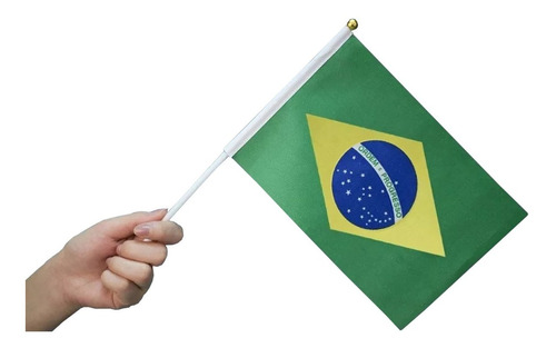 Kit Bandeira Do Brasil De Mão 20x14 - 70 Unid