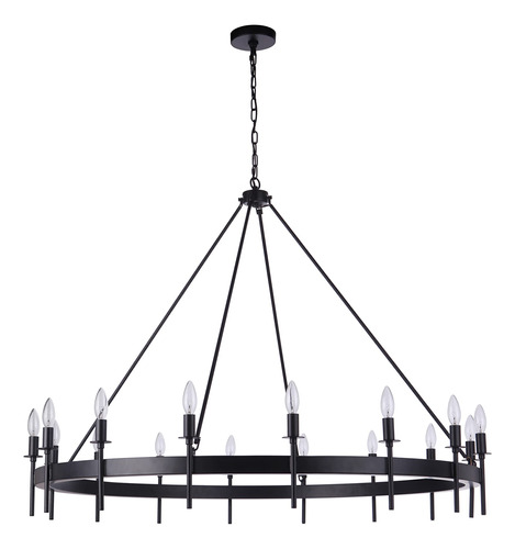 Larrson 16 Luz 48  Candelabro Plano Negro Humedo Clasificado