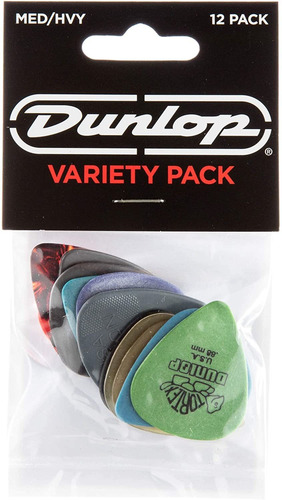 12 Plumillas Dunlop Variety Pack Medium/heavy Pvp102