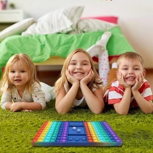 Juego Didáctico Tablero Pop It Con Dados Tamaño Jumbo