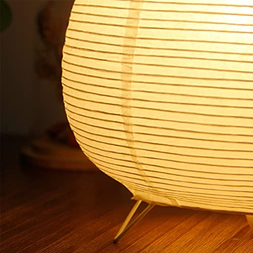 Lámpara De Pie De Papel Y Cromo Para Mesita De Noche, Decora