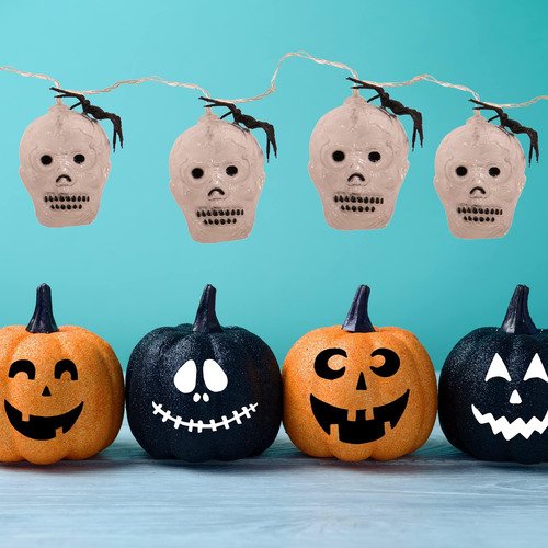 Luces De Cuerda De Linterna De Calavera De Halloween Myxx De