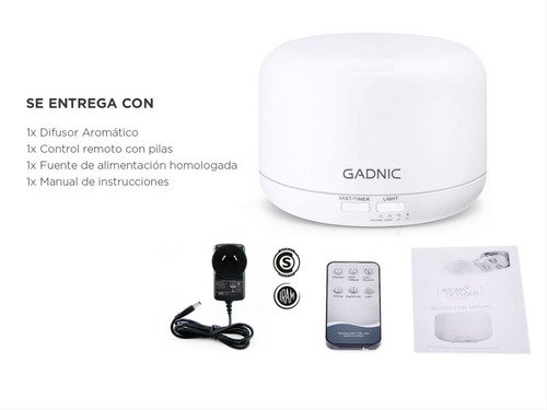 Imagen 6 de 10 de Humidificador Ultrasonico Sweet Difusor + Aromatizador Aroma