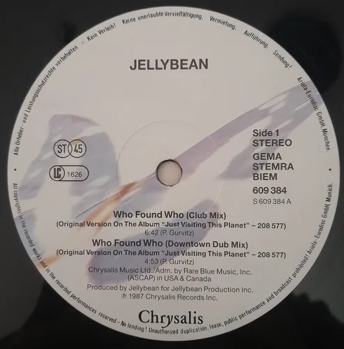 Jellybean - Who Found Who Club Mix (Usado)