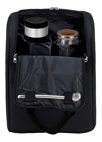 Imagen 5 de 10 de Equipo De Mate De Acero Mochila Madu Set Con Termo Cebador